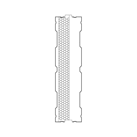 Aluminijski protihrupni panel AL-1s prerez