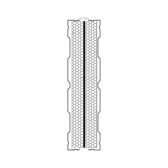 Aluminijski protihrupni panel AL-2S prerez