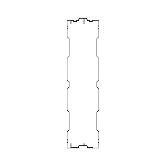 Aluminijski protihrupni panel AL-3 prerez